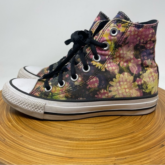 CONVERSE Chuck Taylor All Star Floral High Top Lace Sneakers size 5 - Picture 1 of 8